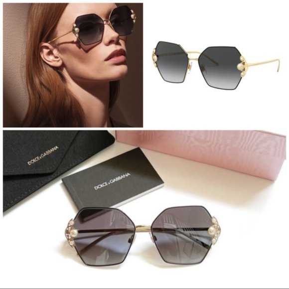 Dolce & Gabbana Accessories - DOLCE & GABBANA Logo Stud Butterfly Sunglasses